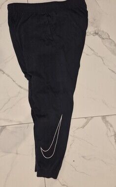 Nike Black mens Jogger Pants with White Swoosh